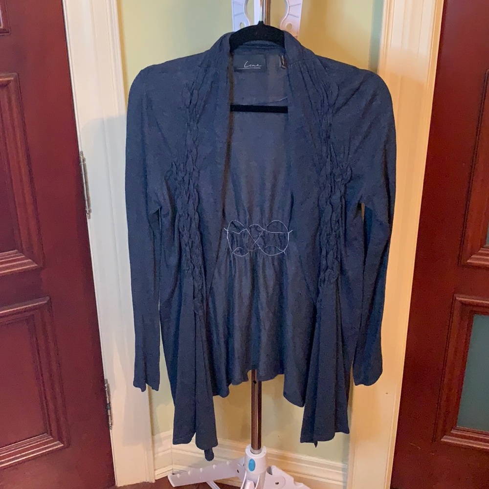 Open cardigan sweater